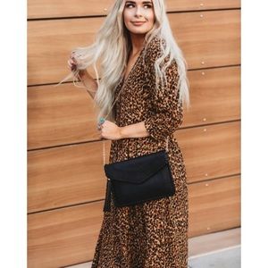 TRF| Zara Animal Print Midi Dress With POCKETS